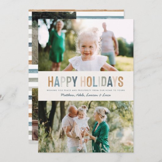 Classy Colorful-foto moderne kerst (Voorkant / Achterkant)