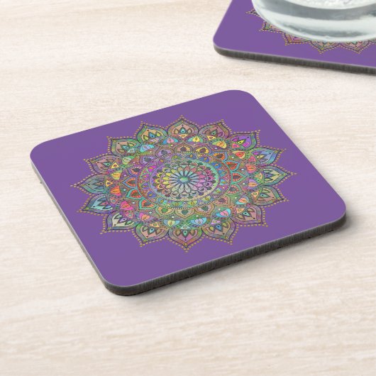 Classy Colorful Mandala India Style 1 Bier Onderzetter (Linkerzijde)