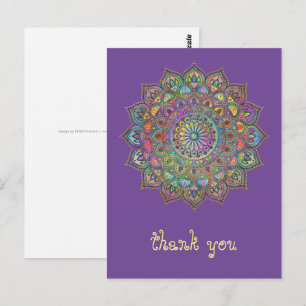 Classy Colorful Mandala India Style 1 Briefkaart