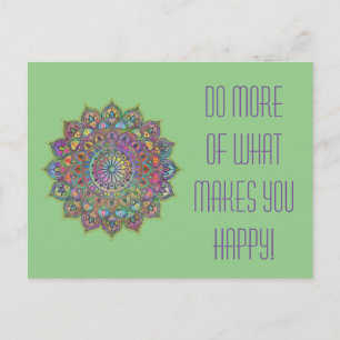 Classy Colorful Mandala India Style 1 Briefkaart