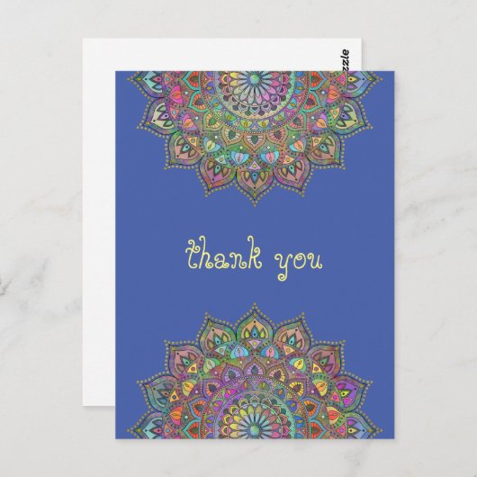 Classy Colorful Mandala India Style 1 Briefkaart (Voorkant / Achterkant)