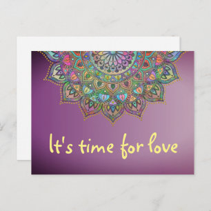 Classy Colorful Mandala India Style 1 Briefkaart
