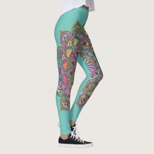 Classy Colorful Mandala India Style 1 Leggings