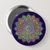 Classy Colorful Mandala India Style 1 Ronde Button 4,0 Cm (Voorkant /achterkant)