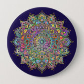 Classy Colorful Mandala India Style 1 Ronde Button 4,0 Cm (Voorkant)
