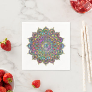 Classy Colorful Mandala India Style 1 Servet