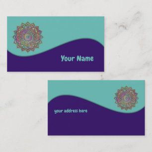 Classy Colorful Mandala India Style 1 Visitekaartje