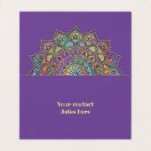 Classy Colorful Mandala India Style 1 Visitekaartjes (Binnenkant ongevouwen)
