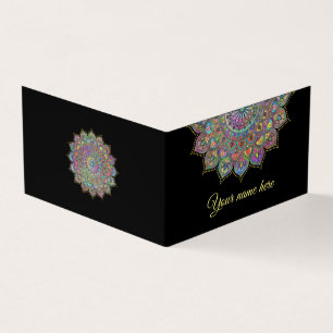 Classy Colorful Mandala India Style 1 Visitekaartjes