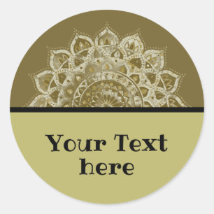 Classy Colorful Mandala India Style 4 Ronde Sticker