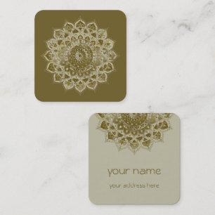 Classy Colorful Mandala India Style 4 Vierkante Visitekaartje