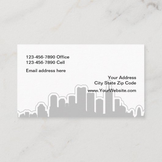 Classy constructie marmeren achtergrond visitekaartje (Achterkant)