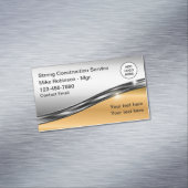 Classy Construction Logo Theme Magnetisch Visitekaartje (Voorbeeld)