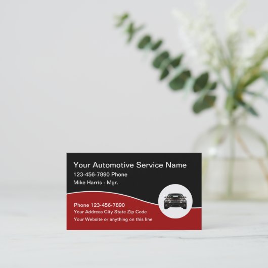 Classy Cool Automotive Visitekaartje (Staand voorkant)