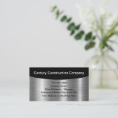 Classy Cool Construction Business Profile Cards Visitekaartje (Staand voorkant)