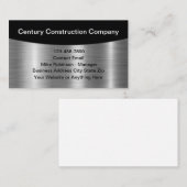 Classy Cool Construction Business Profile Cards Visitekaartje (Voorkant / Achterkant)