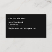 Classy Cool Locksmith House Sleutelthema Visitekaartje (Achterkant)