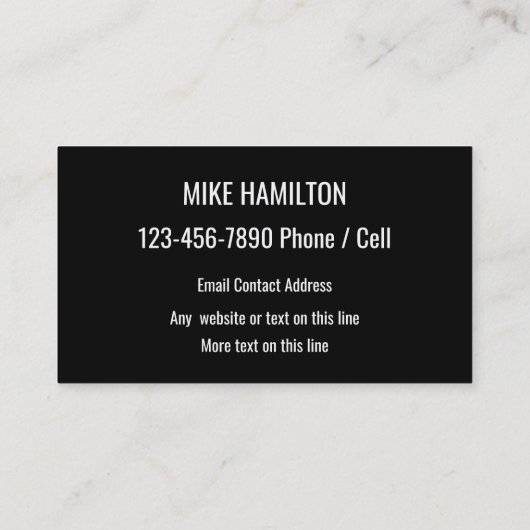 Classy Cool Personal Trainer Theme Visitekaartje (Achterkant)