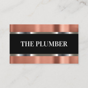 Classy Copper Band Graphic Plumber Visitekaartjes