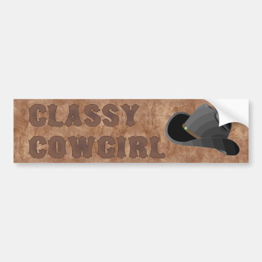 Classy CowGirl-BUMPERSTICKER Bumpersticker (Voorkant)