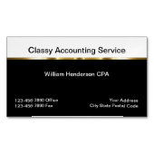 Classy CPA Accountant Magnetisch Visitekaartje (Voorkant)