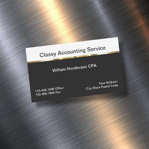 Classy CPA Accountant Magnetisch Visitekaartje