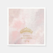Classy Crown Pink Quinceanera Custom Servet (Voorkant)