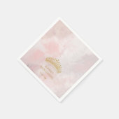 Classy Crown Pink Quinceanera Custom Servet (Hoek)