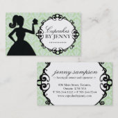 Classy Cupcake Silhouette Visitekaartjes (Voorkant / Achterkant)