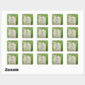 Classy Curvy-ontwerp | Peridot Green Vierkante Sticker (Vel)