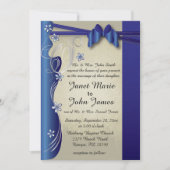 Classy Curvy-ontwerp | Sapphire en Silver Kaart (Voorkant)