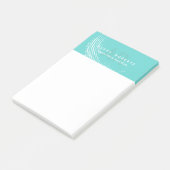 Classy cyan Elegant luxe Post-it® Notes (Schuin)