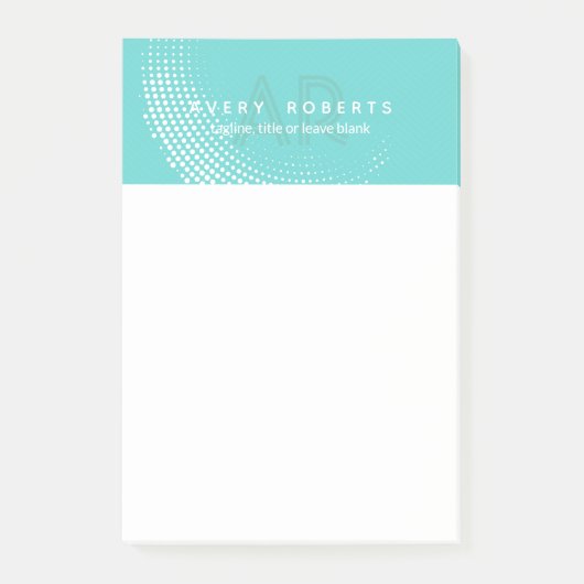 Classy cyan Elegant luxe Post-it® Notes (Voorkant)
