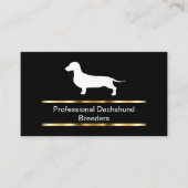 Classy Dachshund Breeder Cartes de visite (Devant)