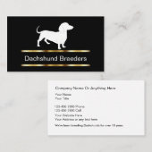 Classy Dachshund Cartes de visite éleveurs de chie (Devant / Derrière)