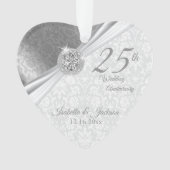 Classy Damask - 25e anniversaire de Mariage d'arge (devant)