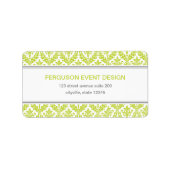 Classy Damask-adreslabel Etiket (Voorkant)