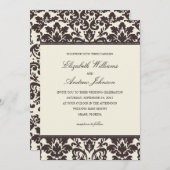 CLASSY DAMASK | AFBEELDINGSINVITATIE KAART (Voorkant / Achterkant)