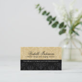 Classy Damask Designer Visitekaartje (Staand voorkant)