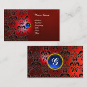 CLASSY DAMASK GEM MONOGRAM VISITEKAARTJE (Voorkant / Achterkant)