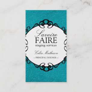 Classy Damask Interior Design Visitekaartjes