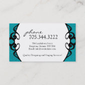 Classy Damask Interior Design Visitekaartjes (Achterkant)