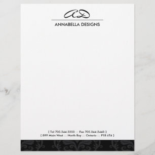 Classy Damask Letterhead Briefhoofd