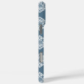 Classy Damask Regency Blauwgroen Grey Case-Mate iPhone Case (Achterkant / Rechts)