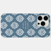 Classy Damask Regency Blauwgroen Grey Case-Mate iPhone Case (Achterkant (horizontaal))