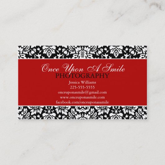 Classy Damask Visitekaartje (Voorkant)