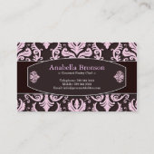 Classy Damask Visitekaartje (Achterkant)