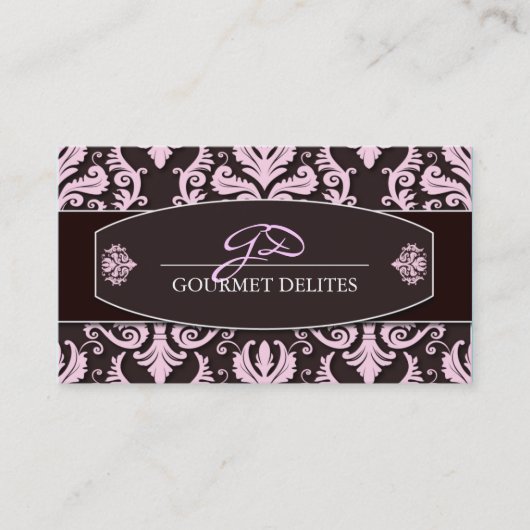 Classy Damask Visitekaartje (Voorkant)