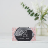 Classy Damask Visitekaartje (Staand voorkant)