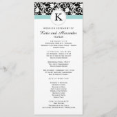 Classy Damask Wedding Program Programma (Voorkant)